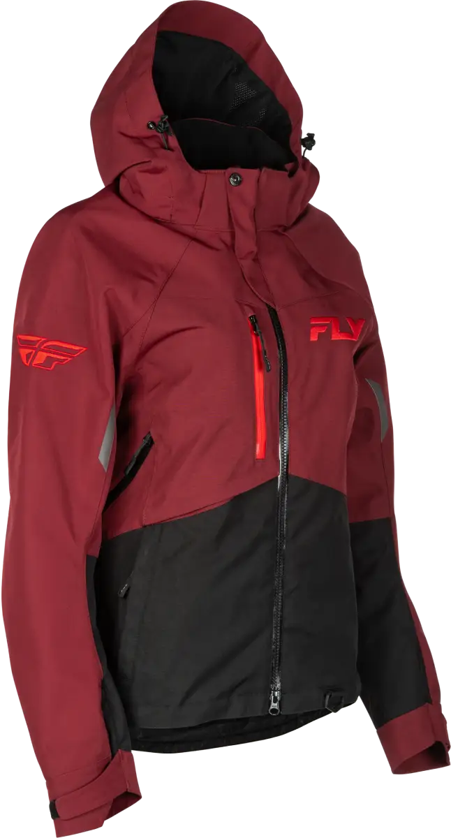 Women's Carbon Jacket Merlot/Red Xl - FLY RACING