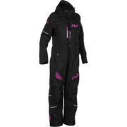 Black snowsuit with pink accents from Women’s Cobalt Shell Monosuit, perfect for powersports fun