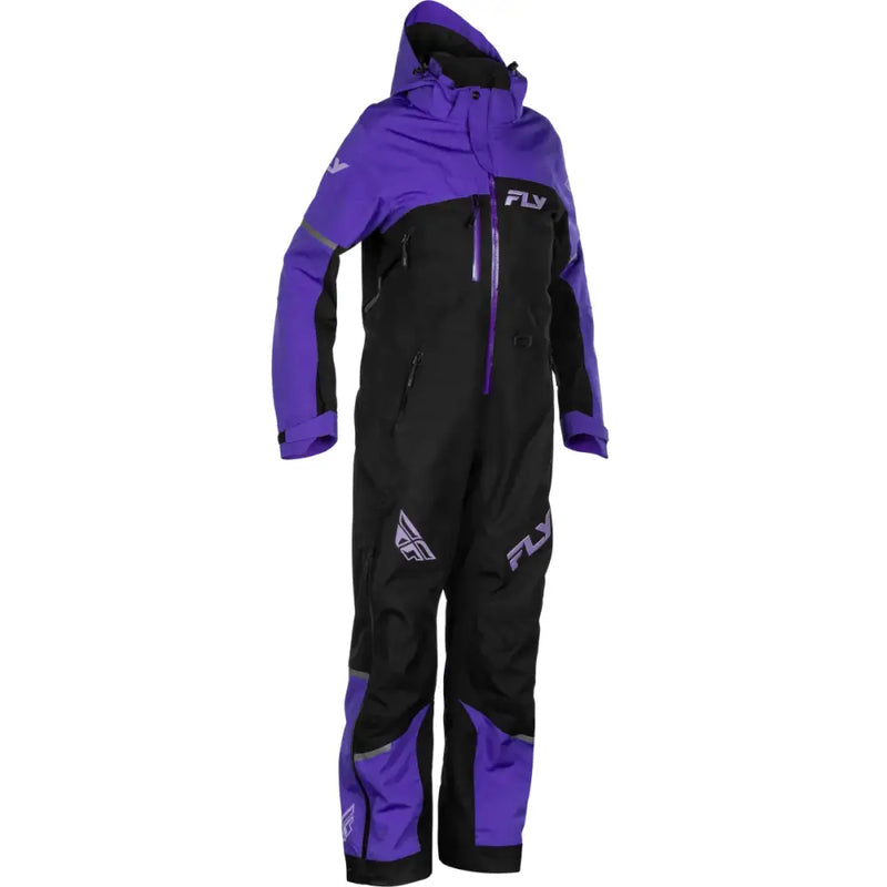 Purple and black snowsuit for women from Women’s Cobalt Shell Monosuit, perfect for powersports