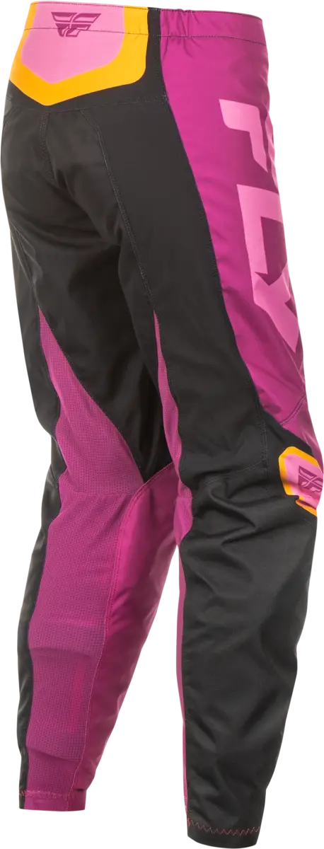 Women's F 16 Pants Ca/Ny Black/Mauve/Yellow Sz 07/08 - FLY RACING