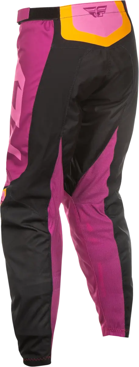 Women's F 16 Pants Ca/Ny Black/Mauve/Yellow Sz 09/10 - FLY RACING