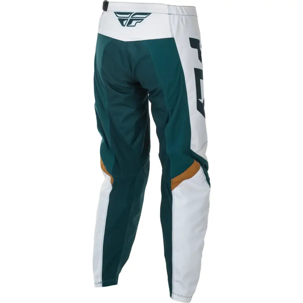 Women's F 16 Pants Teal/White/Gold Sz 15/16 - FLY RACING