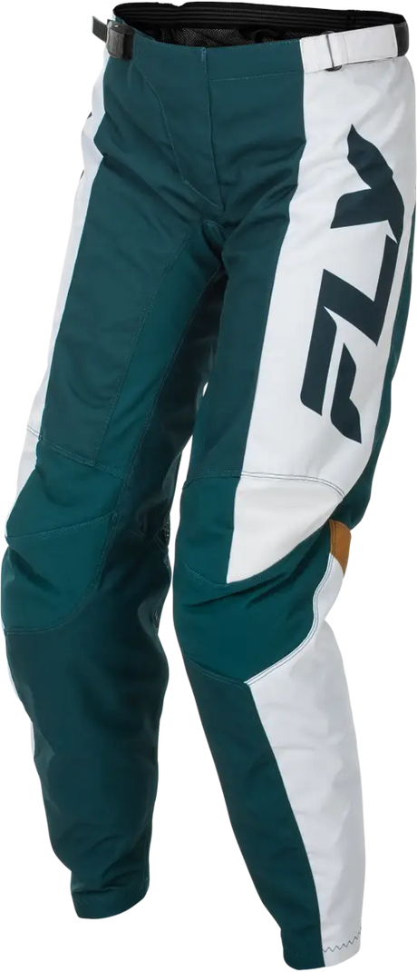 Women's F 16 Pants Teal/White/Gold Sz 13/14 - FLY RACING