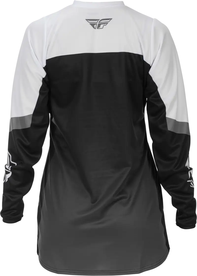 Women's F 16 Jersey Grey/Black/White Lg - FLY RACING