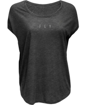 Women’s Fly Breezy Tee Dark Grey Heather Lg - Powersports