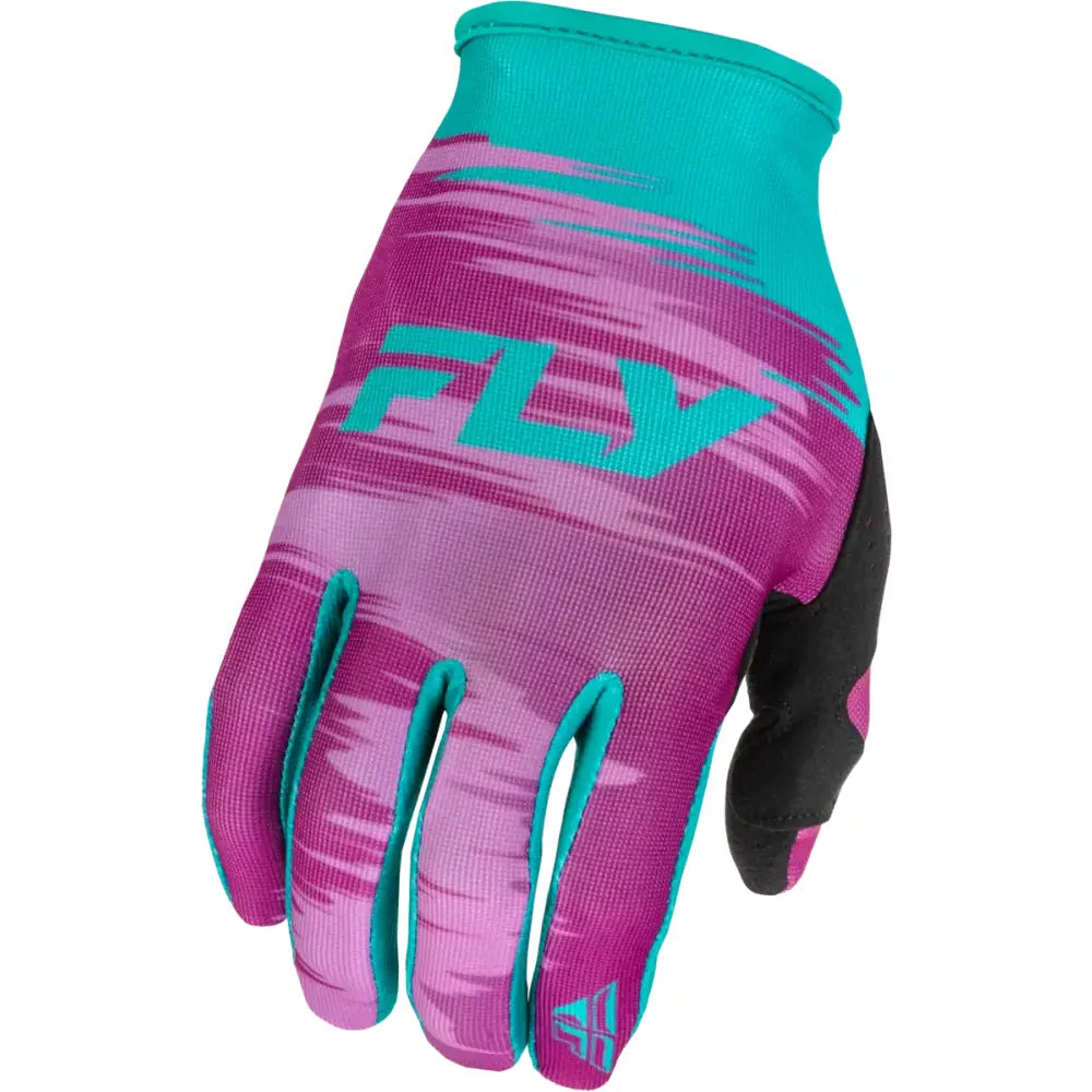 Women's Lite Gloves Pink/Turquoise Md - FLY RACING