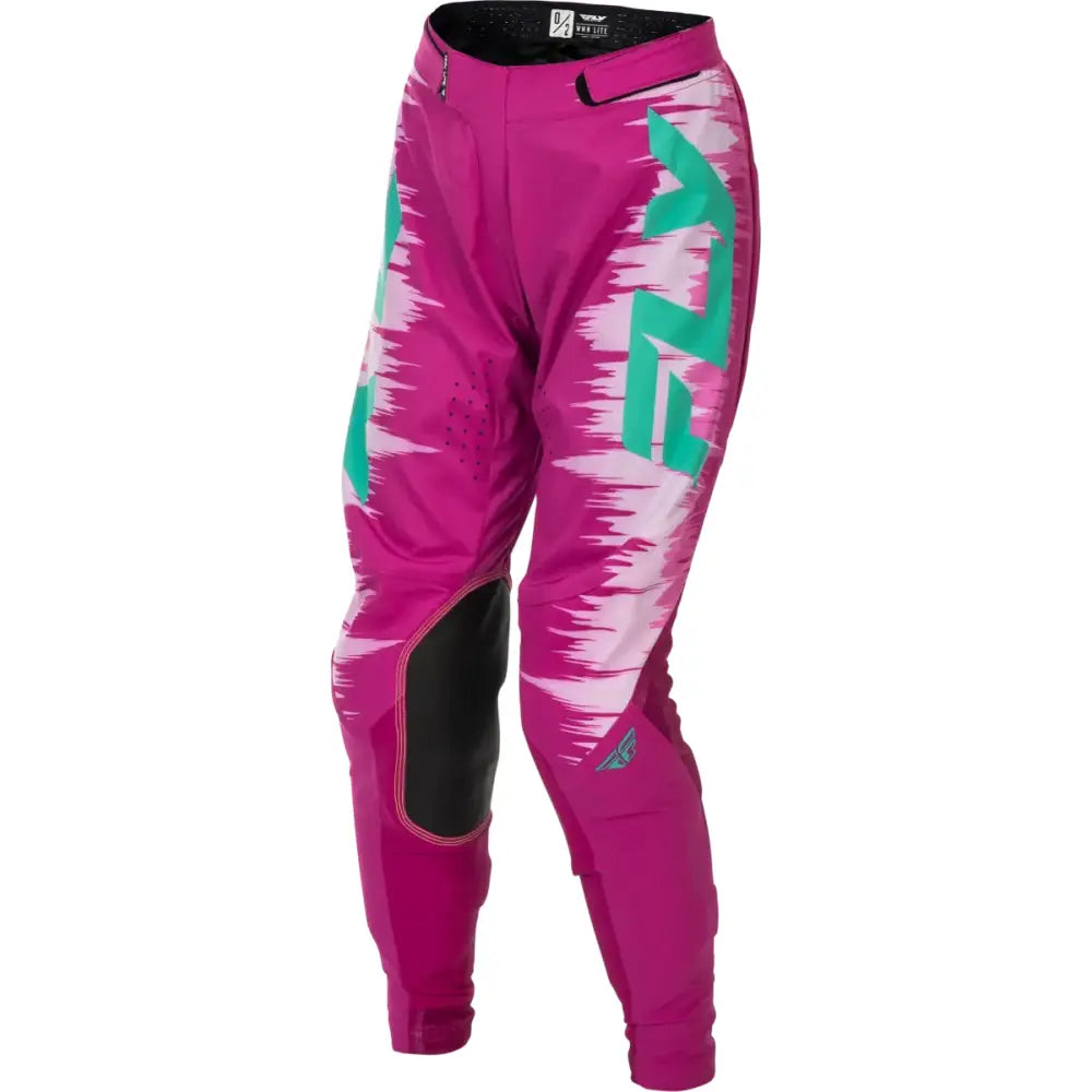 Women's Lite Pants Pink/Turquoise Sz 0/02 - FLY RACING