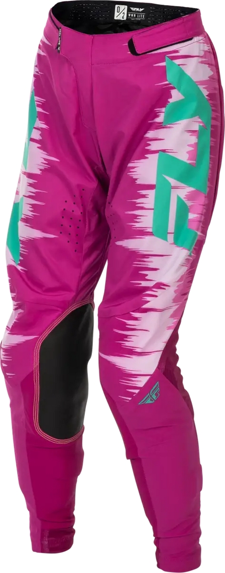 Women's Lite Pants Pink/Turquoise Sz 11/12 - FLY RACING