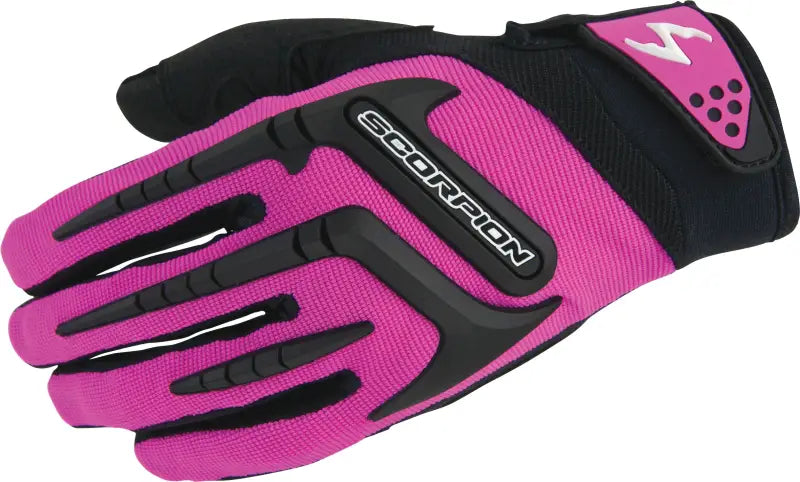 Women's Skrub Gloves Pink Lg - SCORPION EXO
