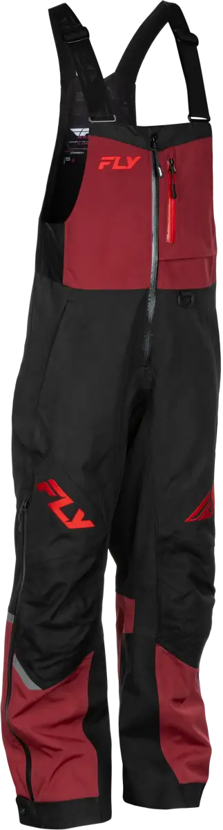 Women's Carbon Bibs Merlot/Red Xs - FLY RACING