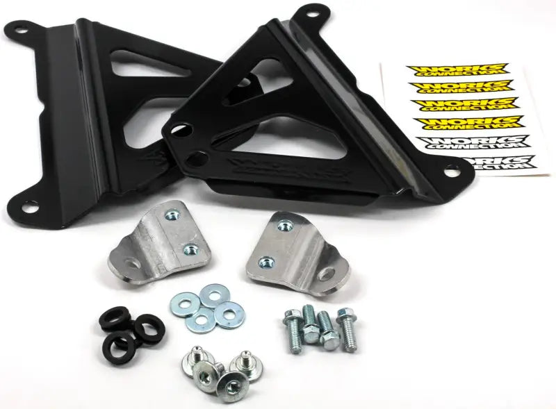 WORKS Radiator Braces Black for Powersports