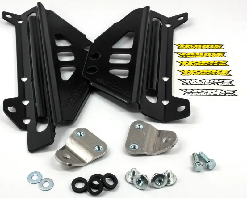 WORKS Radiator Braces Black for Powersports