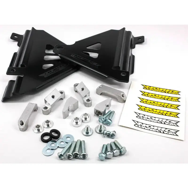 WORKS Radiator Braces Black for Powersports