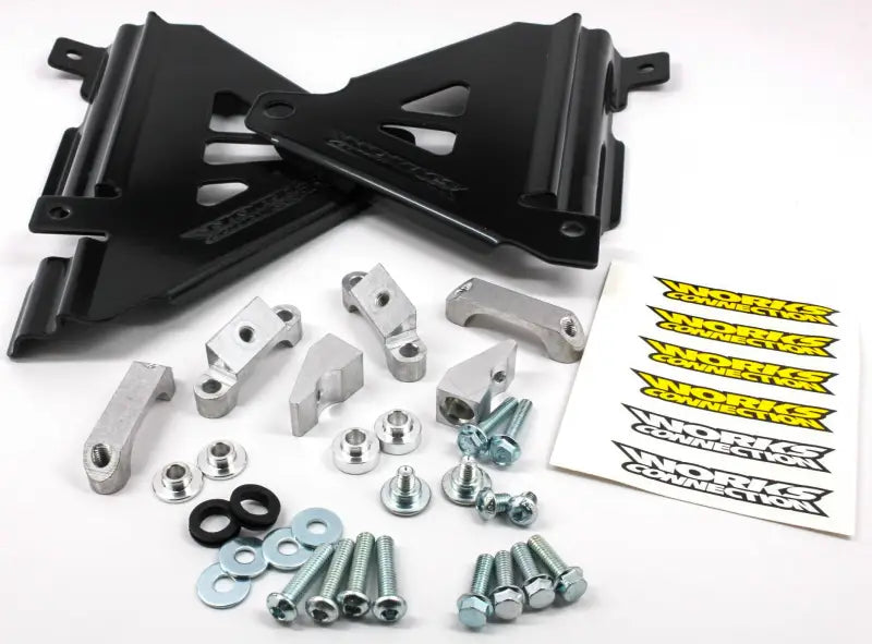 WORKS Radiator Braces Black for Powersports