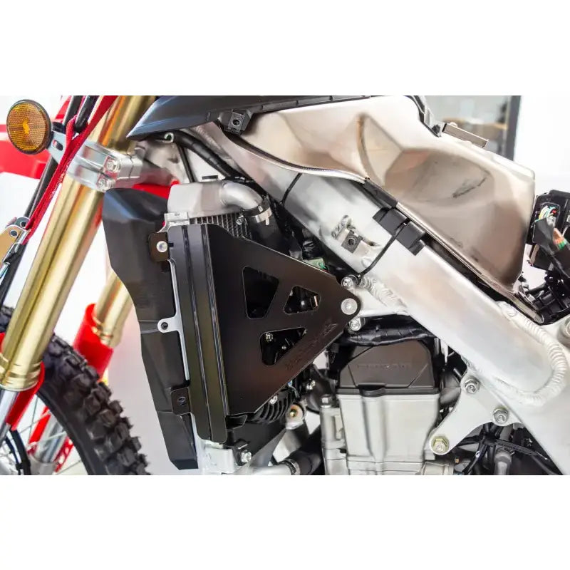WORKS Radiator Braces Crf450l Black for Powersports