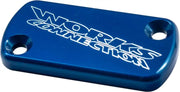 WORKS Billet Front Brake Cover Blue for Powersports
