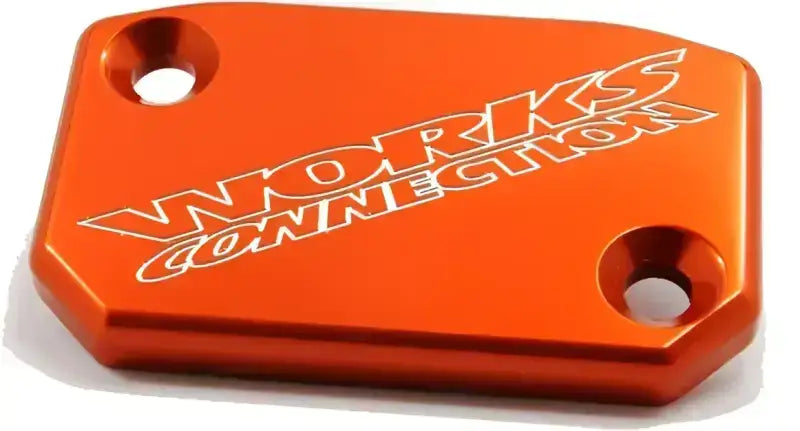 WORKS Billet Clutch Reservoir Cover Orange for Powersports