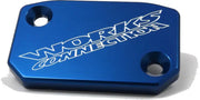 WORKS Billet Front Brake Cover Blue Husky for Powersports