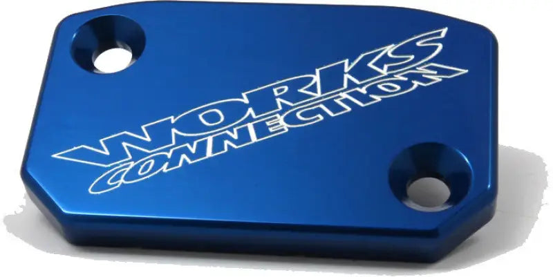 WORKS Billet Front Brake Cover Blue Husky for Powersports