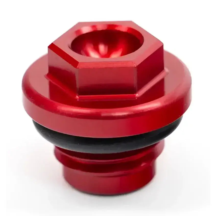 WORKS Oil Filler Plug Red for Powersports