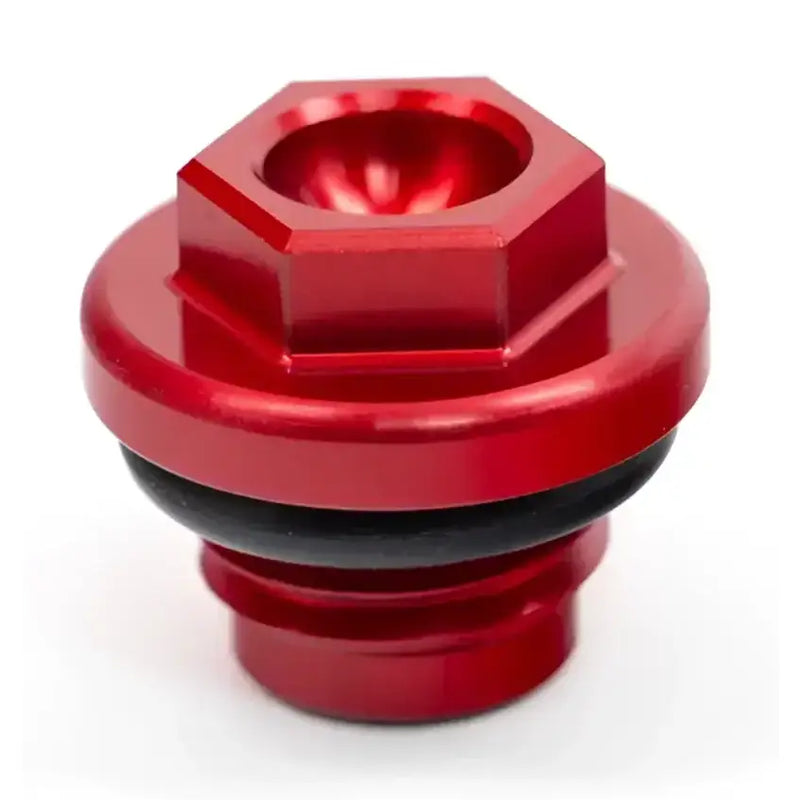 WORKS Oil Filler Plug Red for Powersports