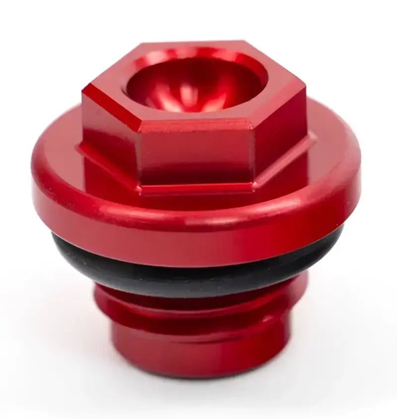 WORKS Oil Filler Plug Red for Powersports