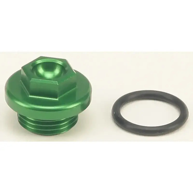 WORKS Oil Filler Plug Green for Powersports
