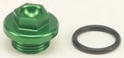 WORKS Oil Filler Plug Green for Powersports