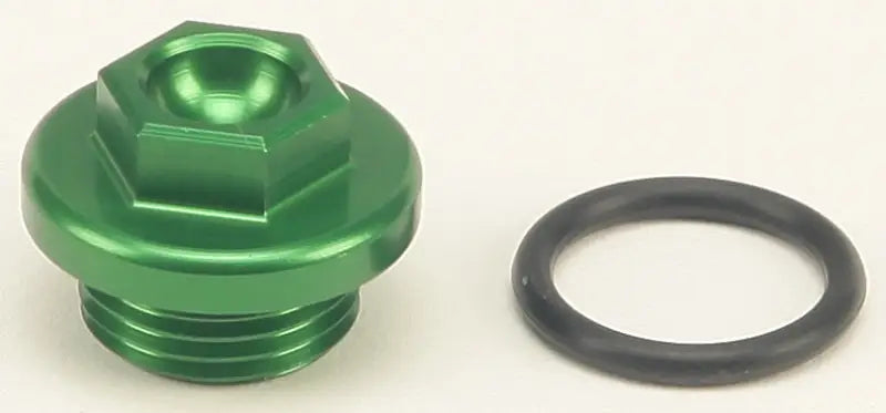WORKS Oil Filler Plug Green for Powersports