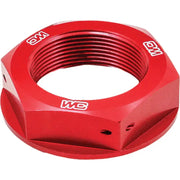 WORKS Steering Stem Nut (Red) for Powersports