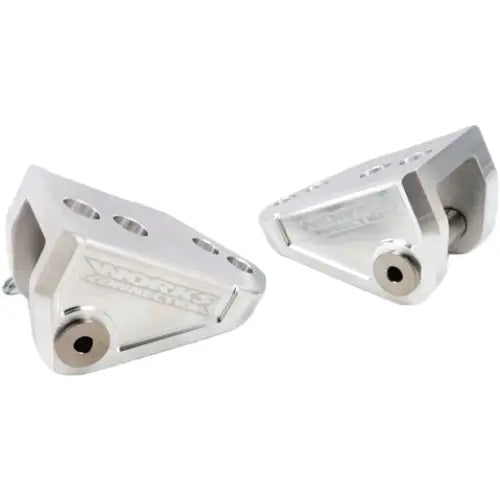 Works Offset Footpeg Mounts Foot Controls 20-525 - Peg Mount Aluminum KX250 450