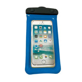 Wow Sports 18-5000B H2O Proof Phone Holder 4'X8' Blue, waterproof design, adjustable strap, smartphone inside, aquatic adventure accessory.