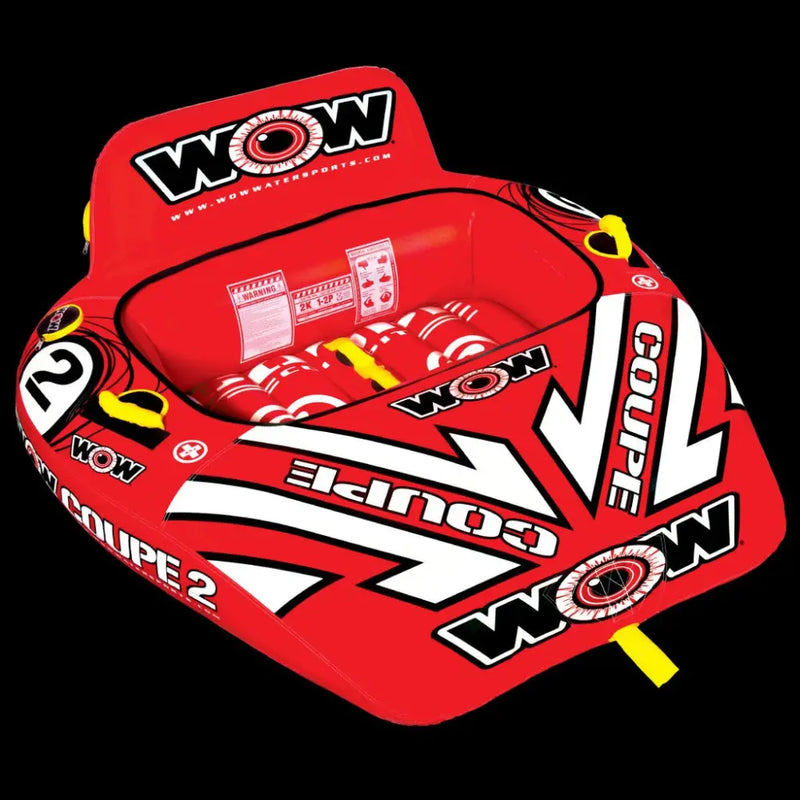 WOW Sports Zippered Valve Cover Towable Tube 15-1030 - 2P Coupe Cockpit