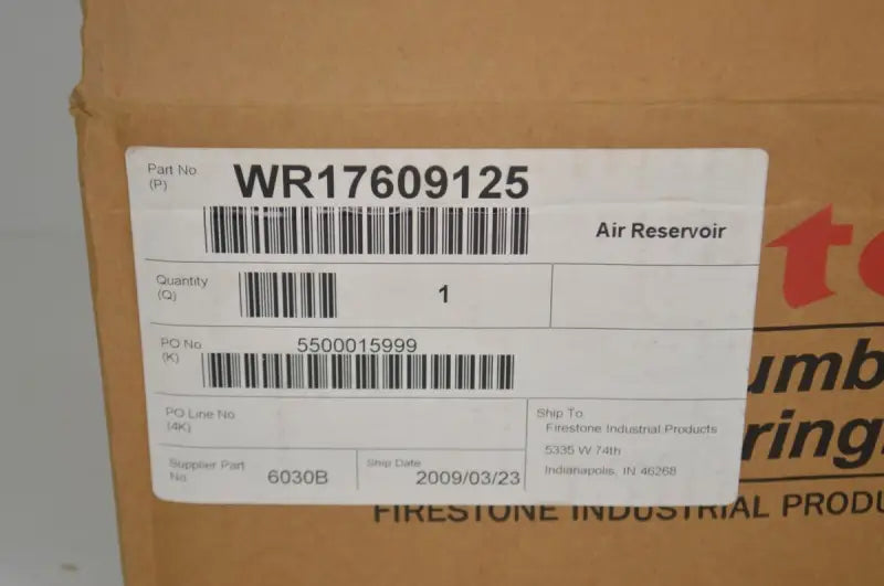 WR17609125 Firestone Air Tank 1 Gal 2 Ports