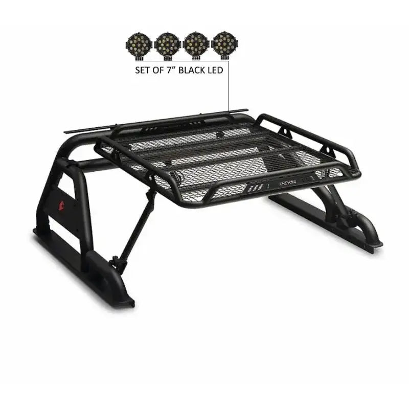 WRB-001BK-PLB Black Horse Warrior Roll Bar Kit
