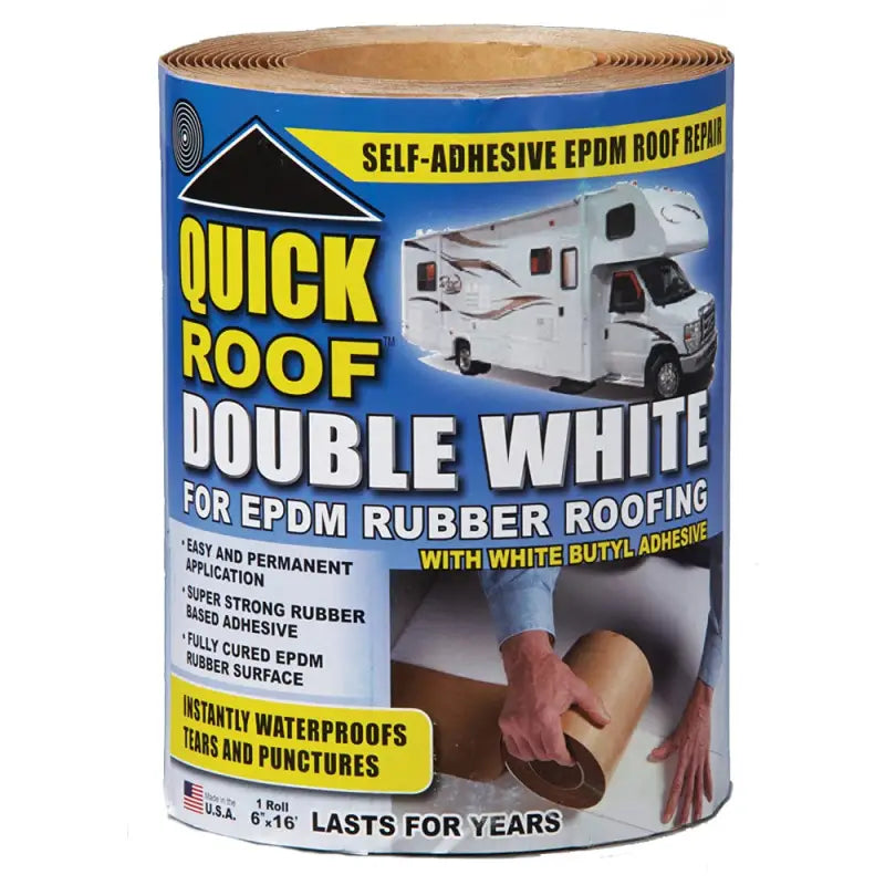 WRQR625 Cofair Prod New White Butyl Epdm Quick Roof 6'x, durable and easy to install for EPDM rubber roofing, ideal for RV, automotive, powersports, off-road, marine, and truck accessories. RV Roofing Sealants Cleaners Weather stripping, AVADA - Best Sellers, Must Haves