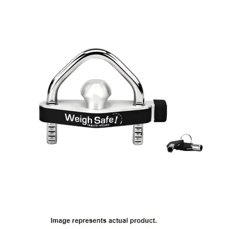 WS22 Weigh Safe Adjustable Ball Coupler Lock, high-security trailer lock with keys, durable and easy to install.