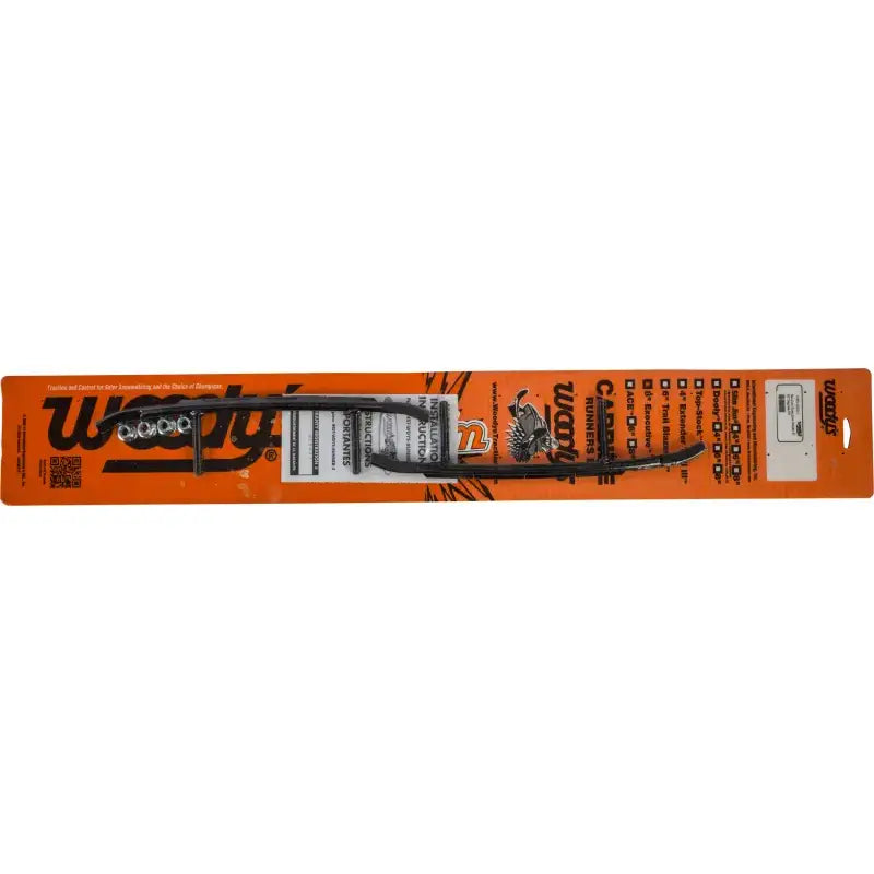 Black automotive hood scoop with mounting hardware for WSD-9255 8’’ Carbide Runners featuring executive round bar design