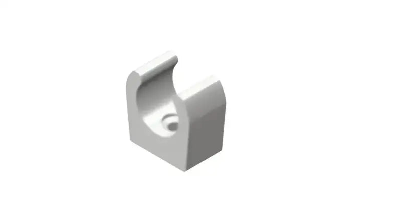 WX1565B Whale Tube Mounting Clip 15Mm B, durable white clip for secure tubing attachment.