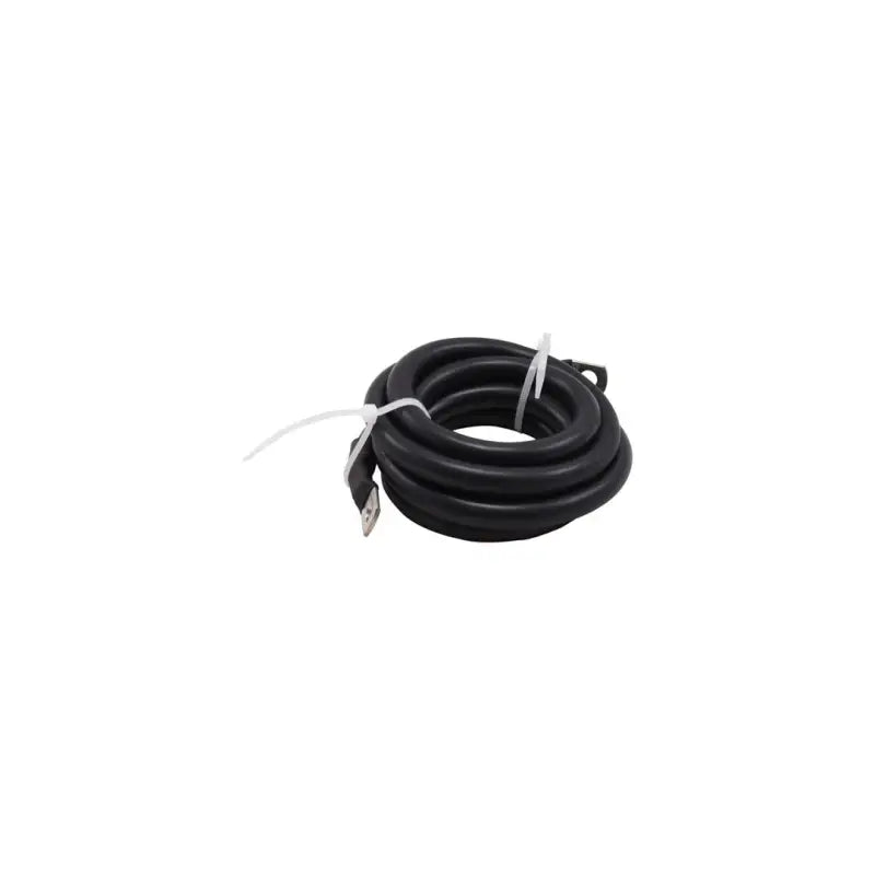 Coiled black battery cable with white zip ties for WXV006 Trailfx XV95 winch setup
