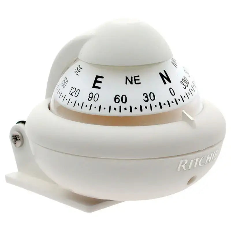 White marine compass from X-10W-M Ritchie Navi Compass with a 2-inch dial