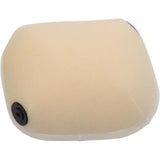 Beige silicone breast form with black connection ports for extreme condition air filter