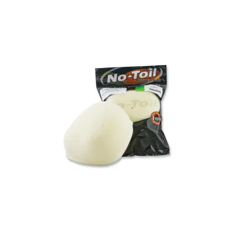 White oval sponge with No Toil branded package for extreme condition air filter use