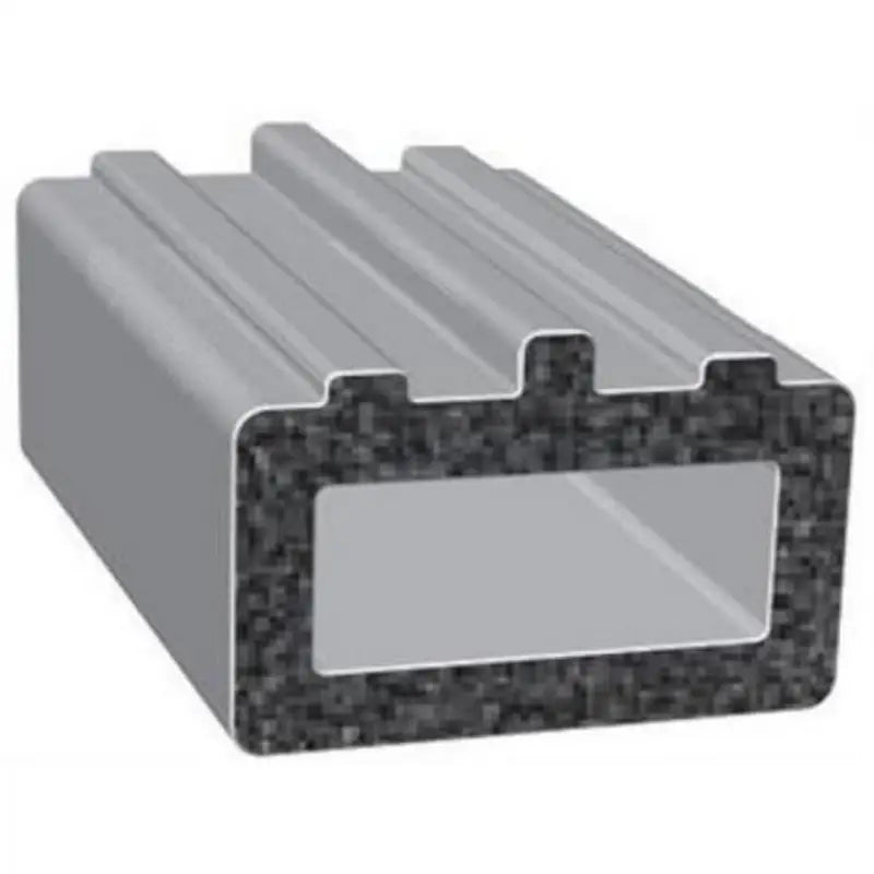Rectangular metal profile with foam core for Trimlok EPDM sponge D rib seal application