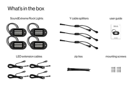 X4 Rock Lights X4 24 Led Rock Light + Cable - ECOXGEAR