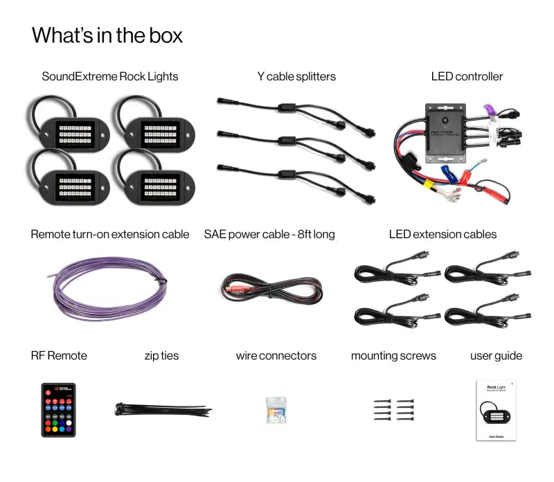 X4 Rock Lights + Contoller X4 24 Led Rock + Controller - ECOXGEAR