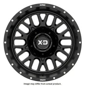 Black XD84229078700 Wheel Pros 20x9 rim with silver accents