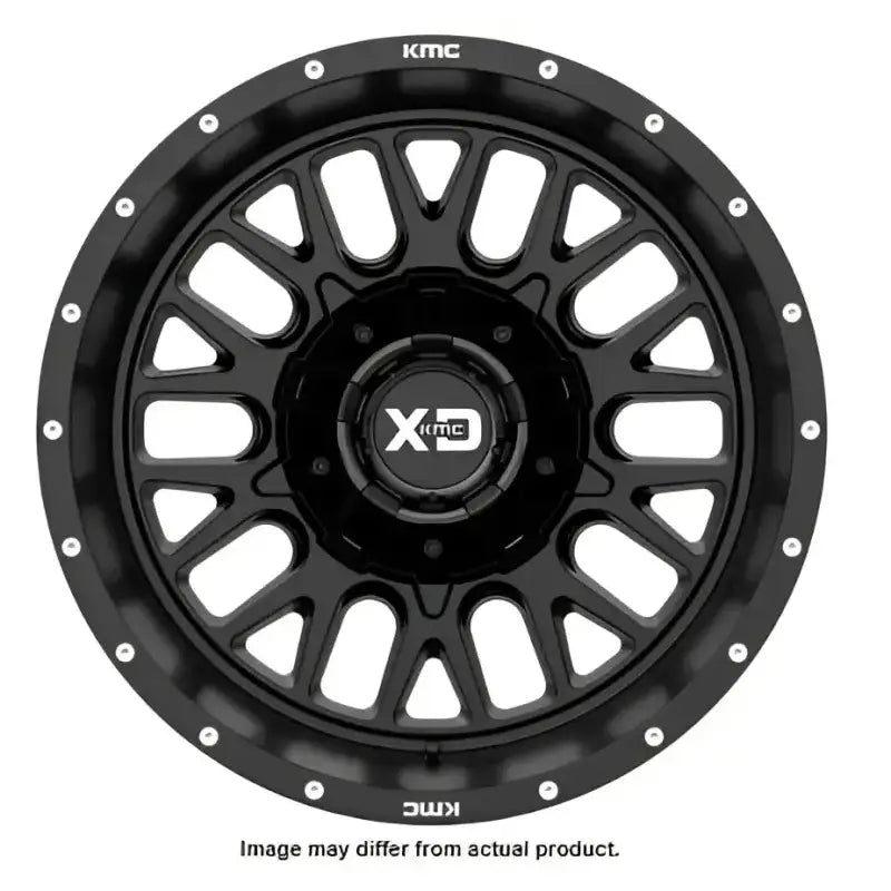 Black XD84229078700 Wheel Pros 20x9 rim with silver accents