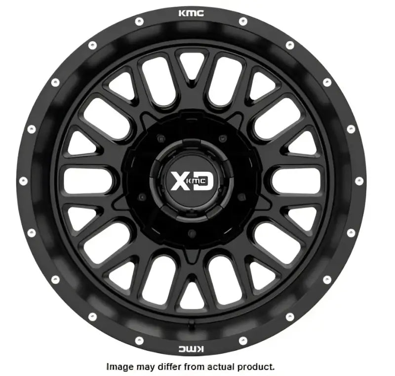 Black XD84229078700 Wheel Pros 20x9 rim with silver accents