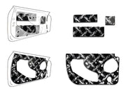 Skull-themed XFO F14 D Dynamat door kit for 2021+ Ford F-150
